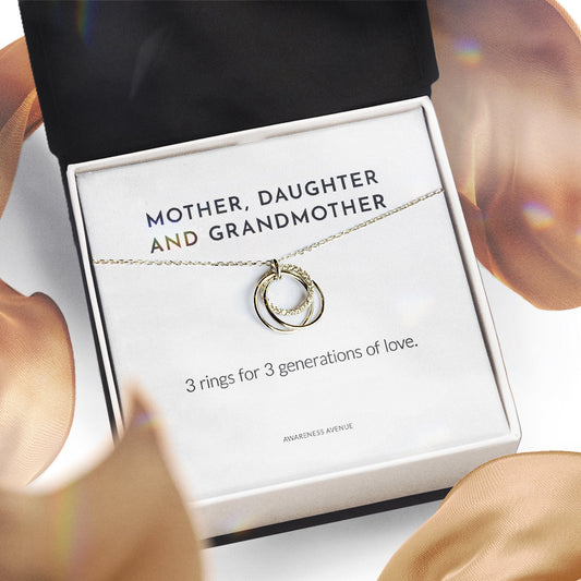 3 Rings For 3 Generations of Love | 925S Necklace