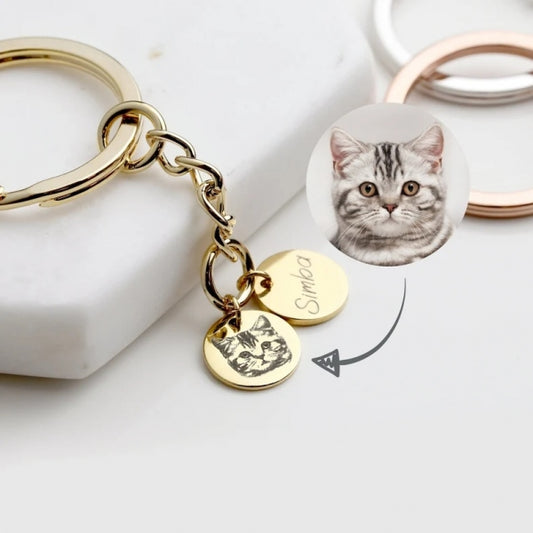 Personalized Photo Pet Memorial Keychain