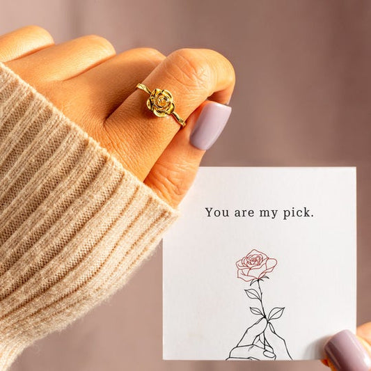 YOU ARE MY PICK ROSE RING