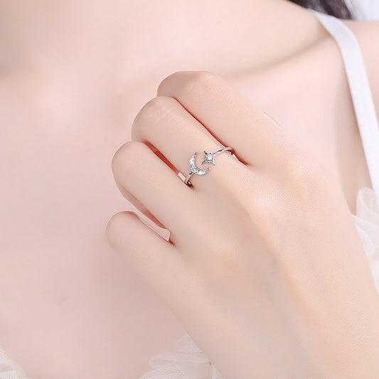 You are my Moon & Star Ring (Silver)