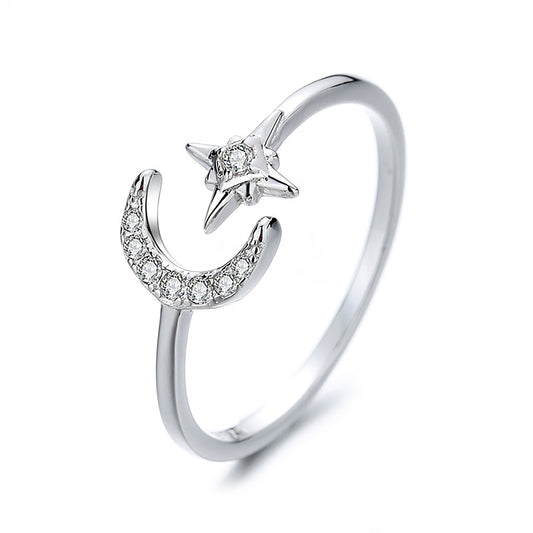 You are my Moon & Star Ring (Silver)