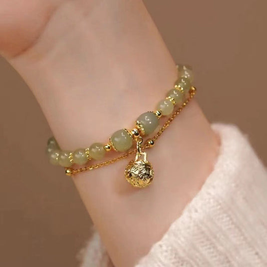 2022 New Hetian Jade Bell Bracelet