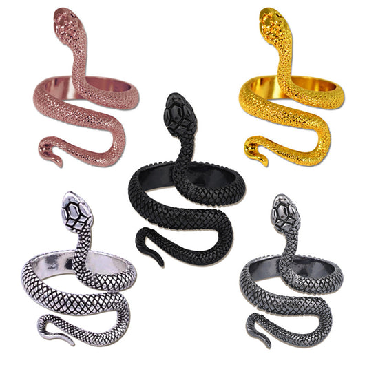 European New Retro Punk Exaggerated Spirit Snake Ring