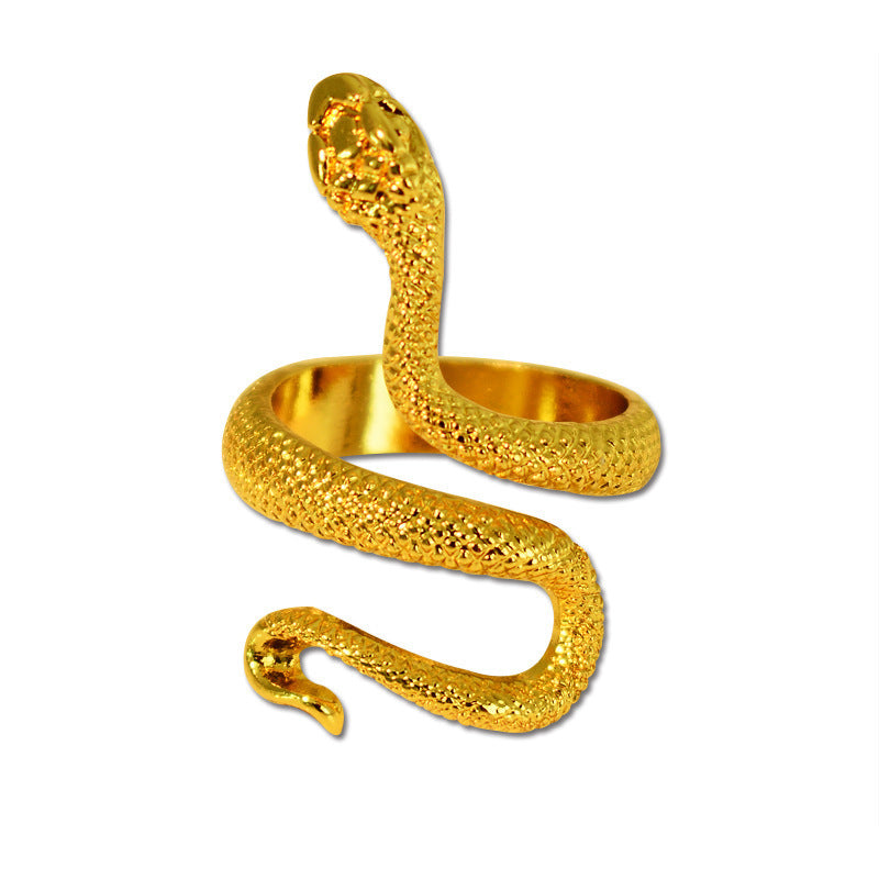 European New Retro Punk Exaggerated Spirit Snake Ring