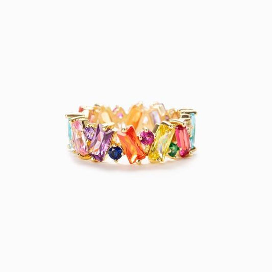 Stepping Stone Rainbow Ring Band