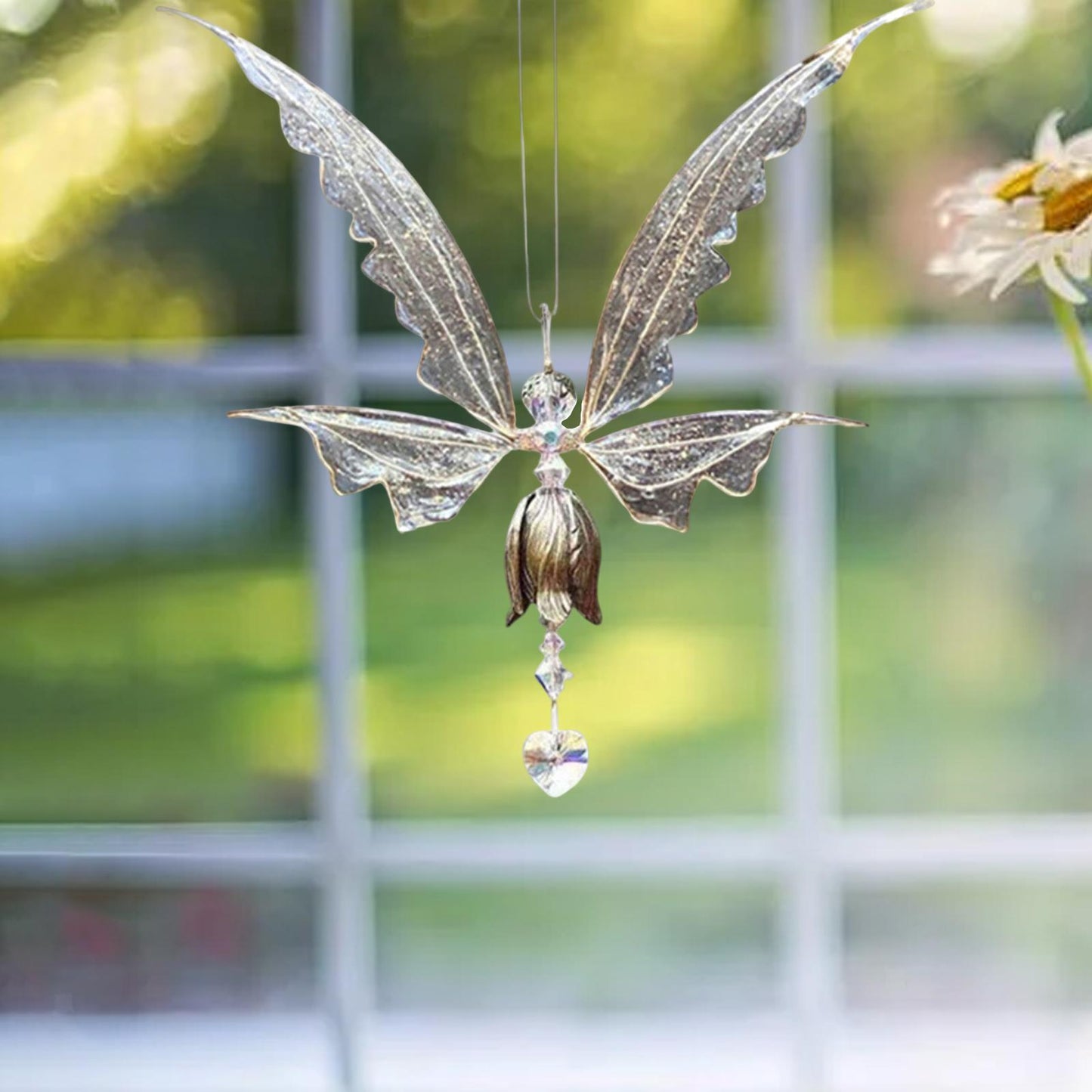 Angel Wings dragonfly Wind Chime - New Garden Art Metal Hanging