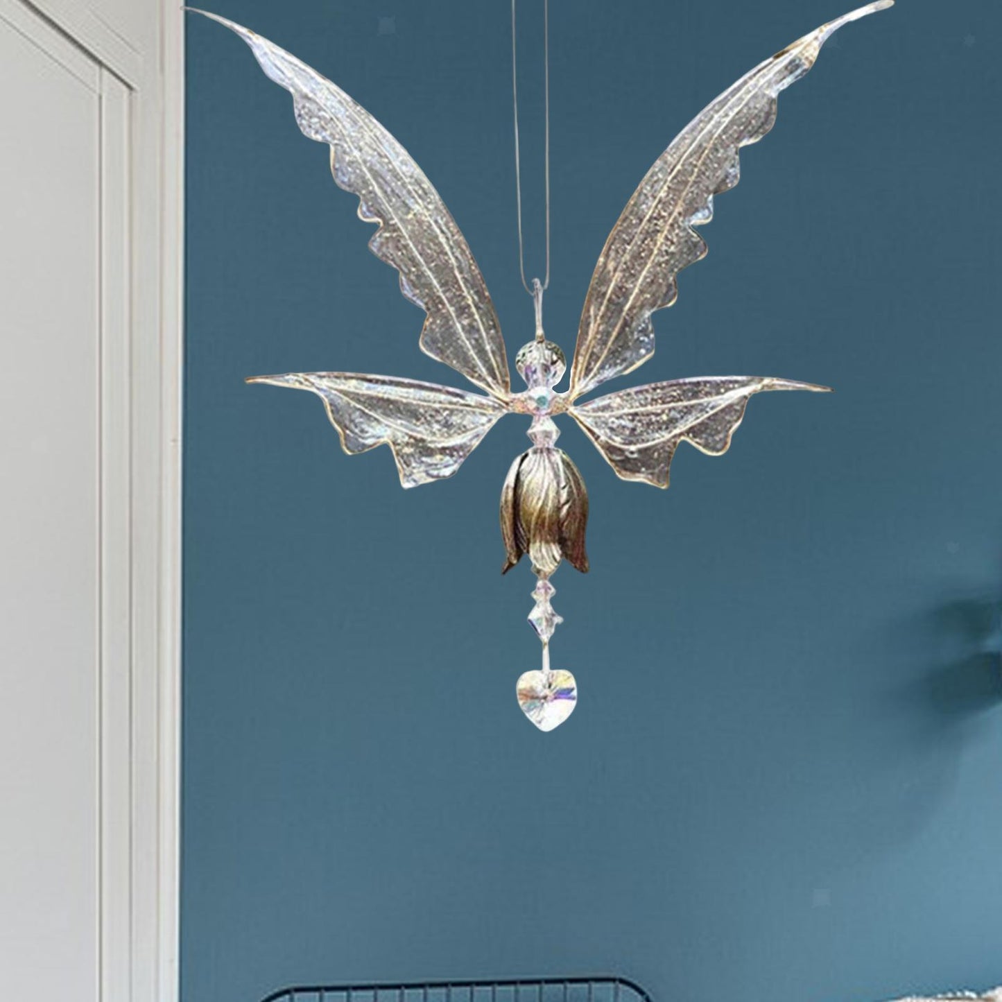 Angel Wings dragonfly Wind Chime - New Garden Art Metal Hanging