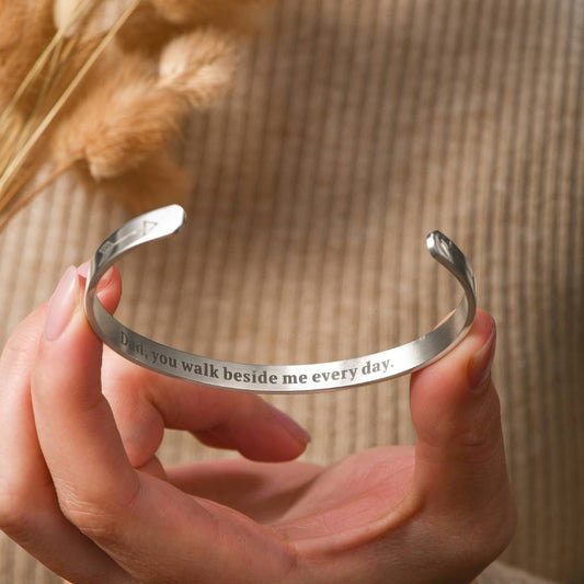 Dad, You Walk Beside Me Every Day Bracelet