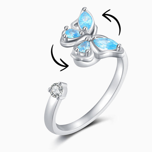 Until We Meet Again Butterfly Fidget Ring
