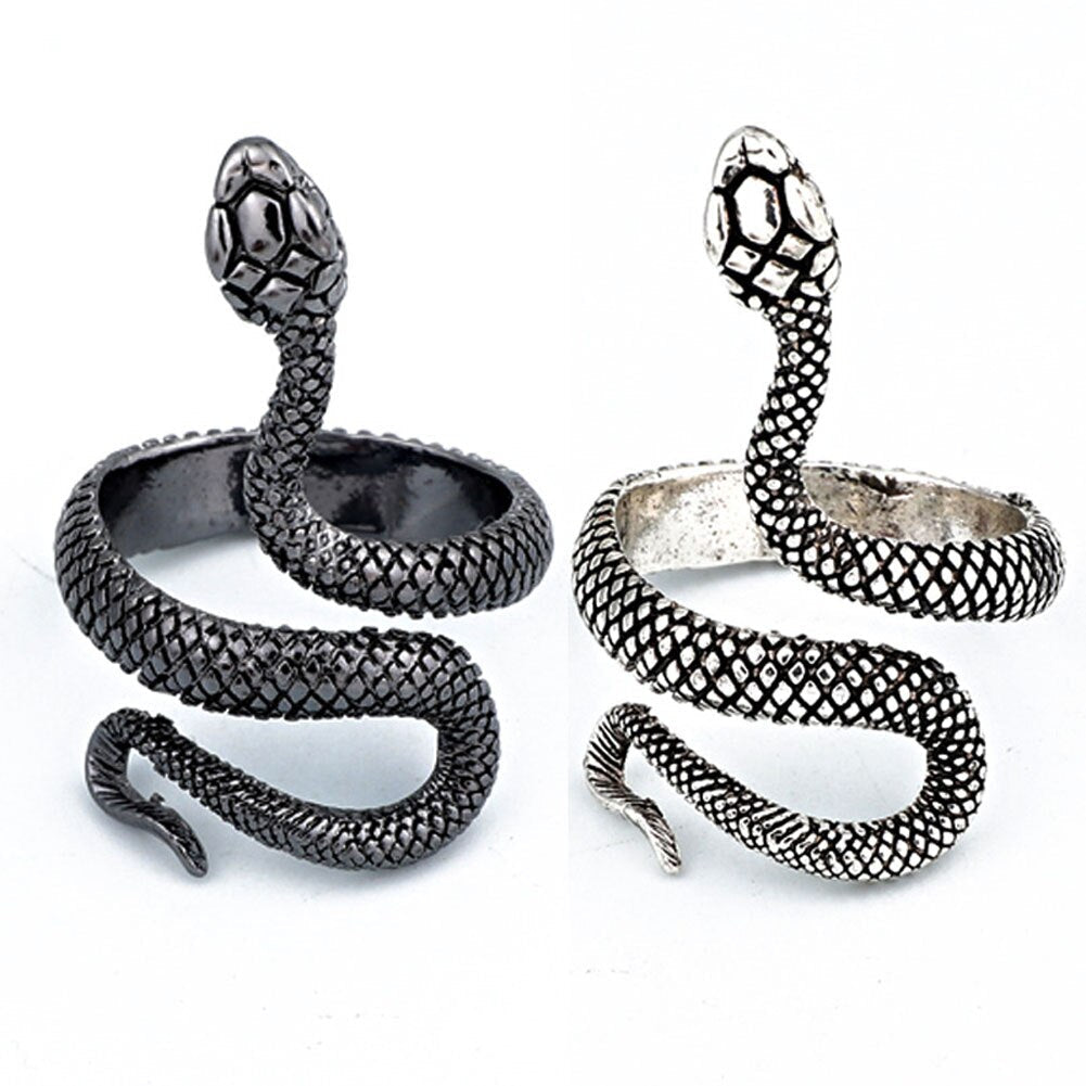 European New Retro Punk Exaggerated Spirit Snake Ring