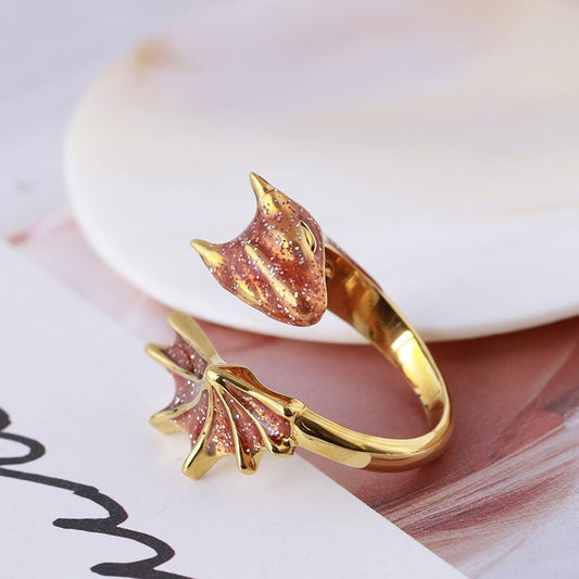 Fashion Enamel Dragon Rings