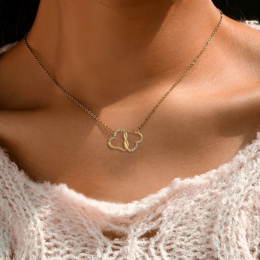 To My Beautiful Granddaughter | Forever Linked Together | 925S Heart Necklace