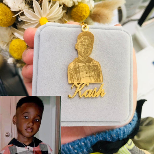 Custom 3D Portrait Photo Necklace